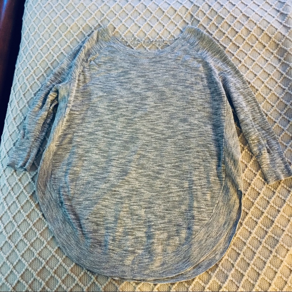 Express Criss Cross Back Sweater 3/4 Sleeve Tan